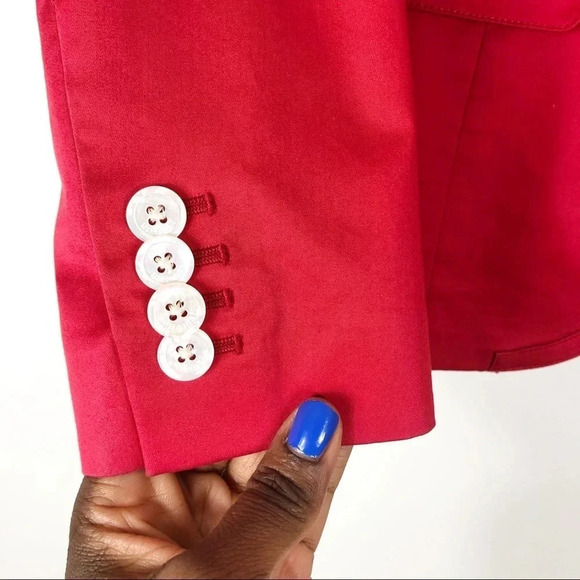 Hilfiger | Vintage Red Cotton Blazer - Picture 4 of 8